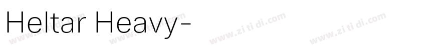 Heltar Heavy字体转换